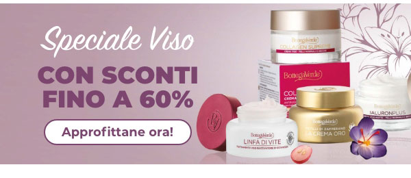 Speciale viso con sconti fino a 60%